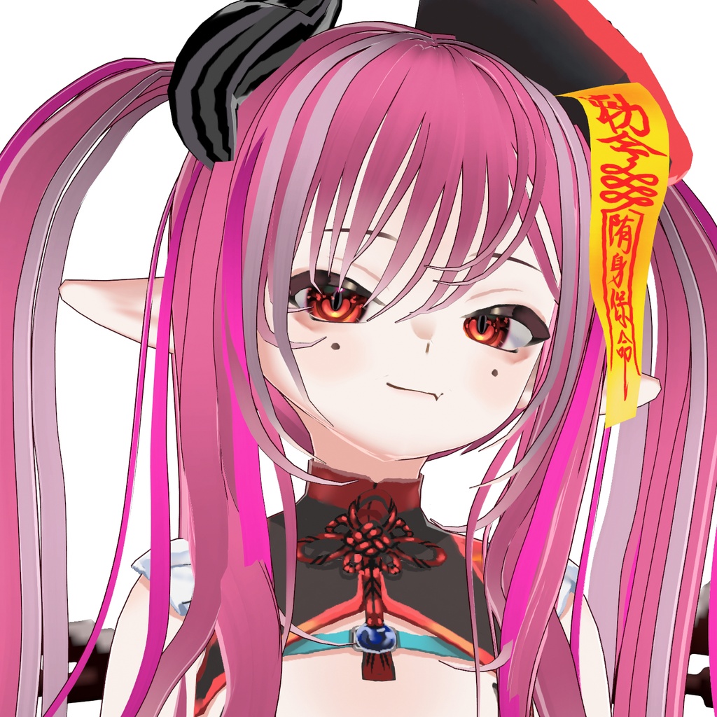 【VRoid・VRM】キョンシー×サキュバス「サキュちゃん003」オリジナル3Dモデル