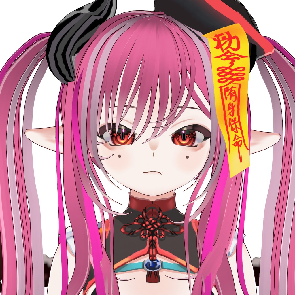 【VRoid・VRM】キョンシー×サキュバス「サキュちゃん003」オリジナル3Dモデル