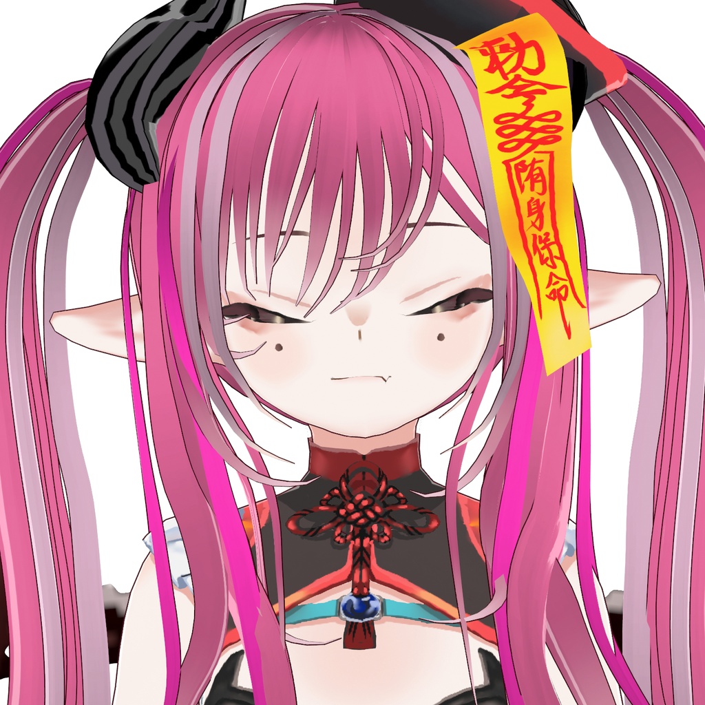 【VRoid・VRM】キョンシー×サキュバス「サキュちゃん003」オリジナル3Dモデル