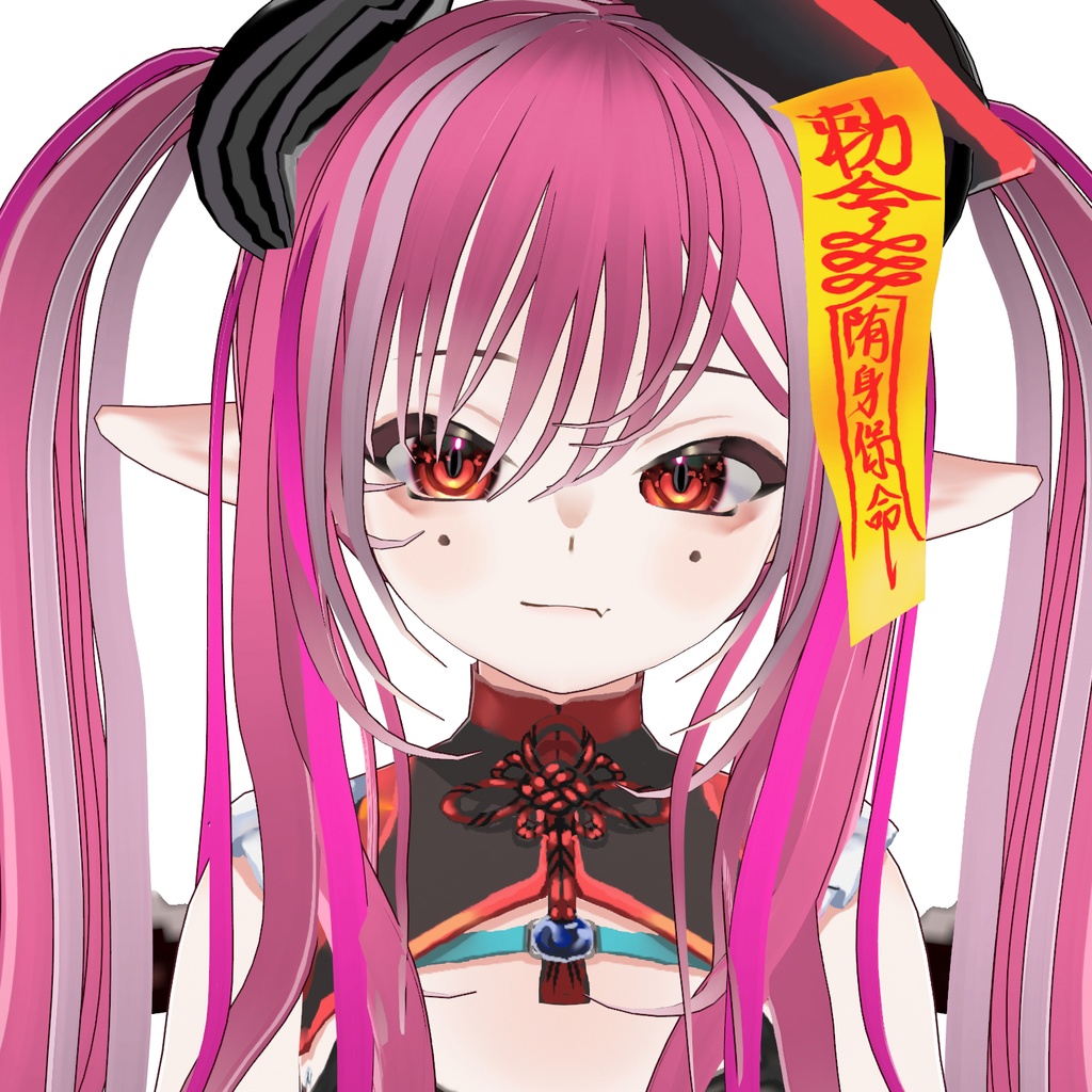 【VRoid・VRM】キョンシー×サキュバス「サキュちゃん003」オリジナル3Dモデル