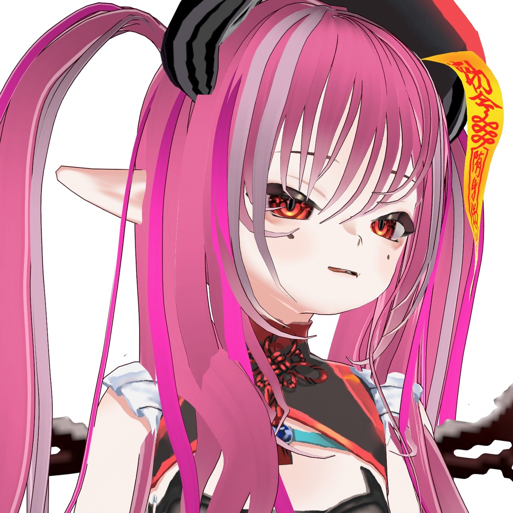 【VRoid・VRM】キョンシー×サキュバス「サキュちゃん003」オリジナル3Dモデル