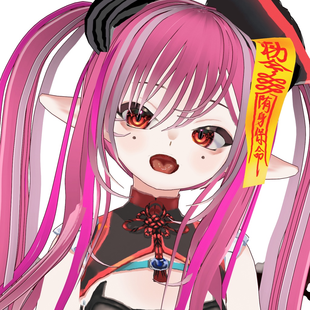 【VRoid・VRM】キョンシー×サキュバス「サキュちゃん003」オリジナル3Dモデル