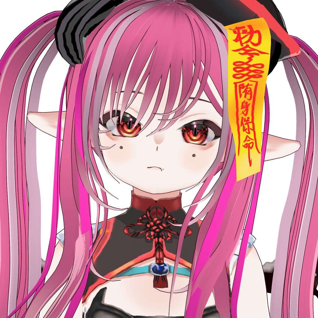 【VRoid・VRM】キョンシー×サキュバス「サキュちゃん003」オリジナル3Dモデル