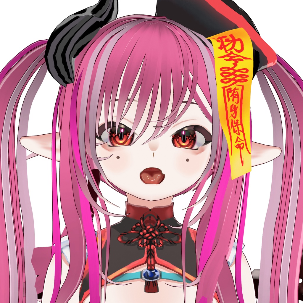 【VRoid・VRM】キョンシー×サキュバス「サキュちゃん003」オリジナル3Dモデル