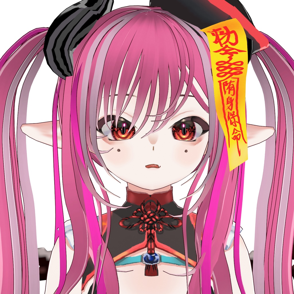 【VRoid・VRM】キョンシー×サキュバス「サキュちゃん003」オリジナル3Dモデル