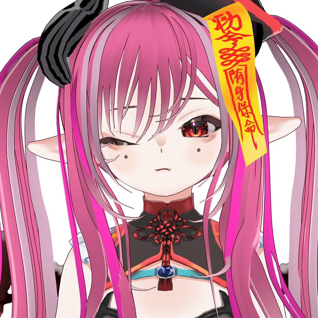 【VRoid・VRM】キョンシー×サキュバス「サキュちゃん003」オリジナル3Dモデル