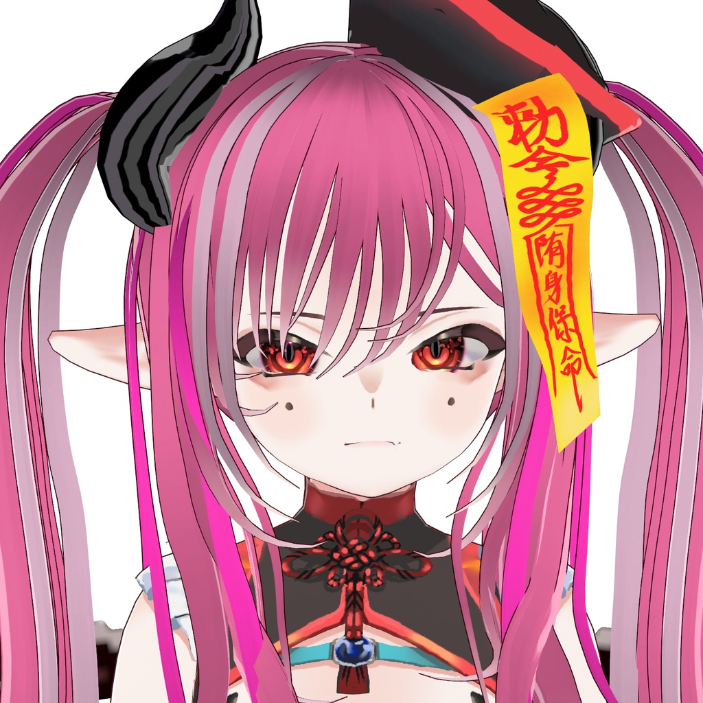 【VRoid・VRM】キョンシー×サキュバス「サキュちゃん003」オリジナル3Dモデル