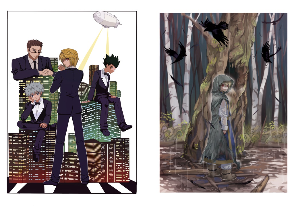 There are ハンター×ハンター イラスト本