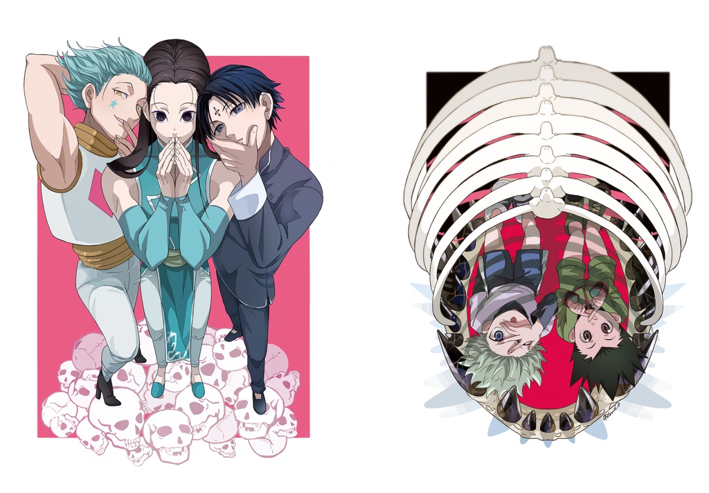 There are ハンター×ハンター イラスト本