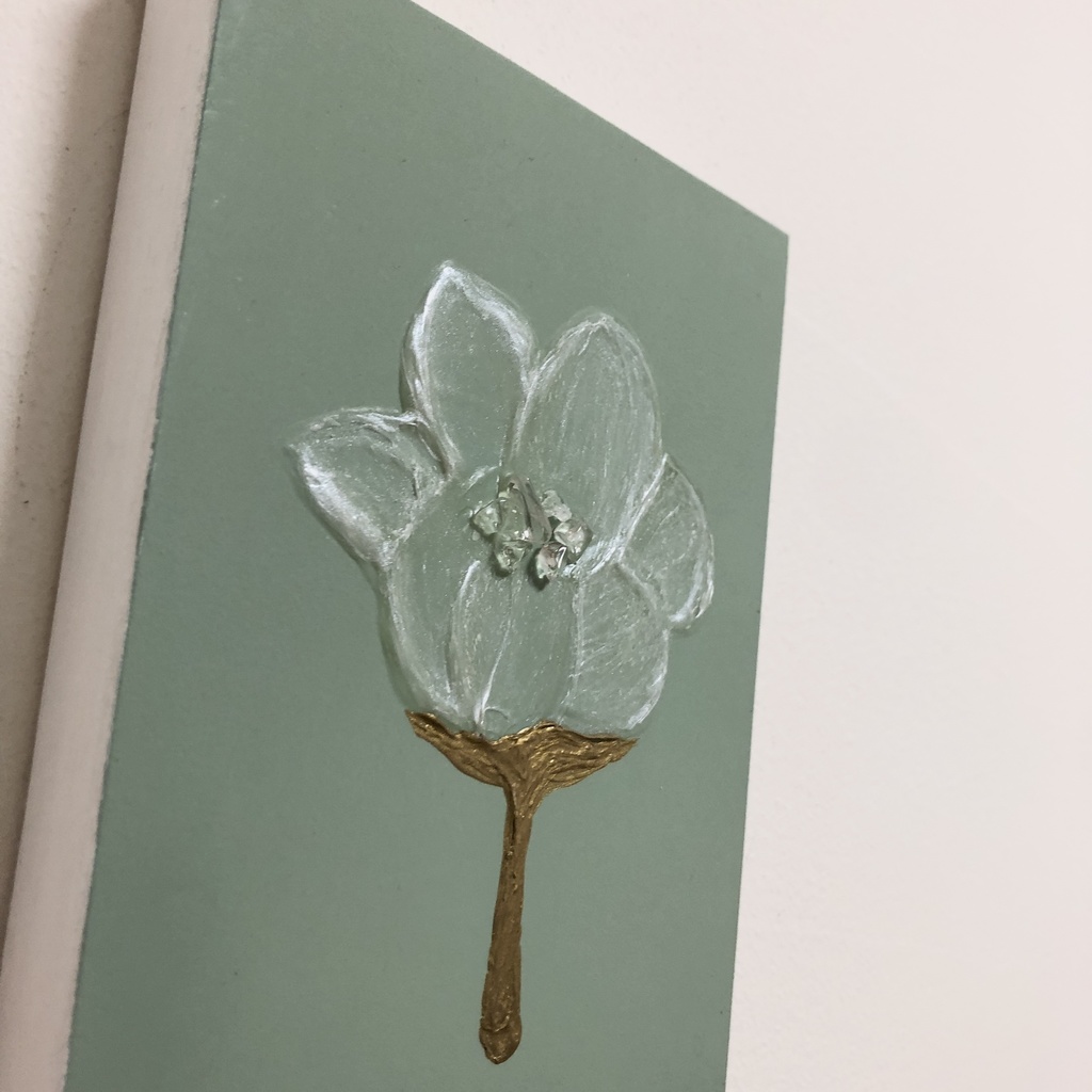 #3 インテリアパネル テクスチャーアート 原画 アクリル画 現代アート フラワー