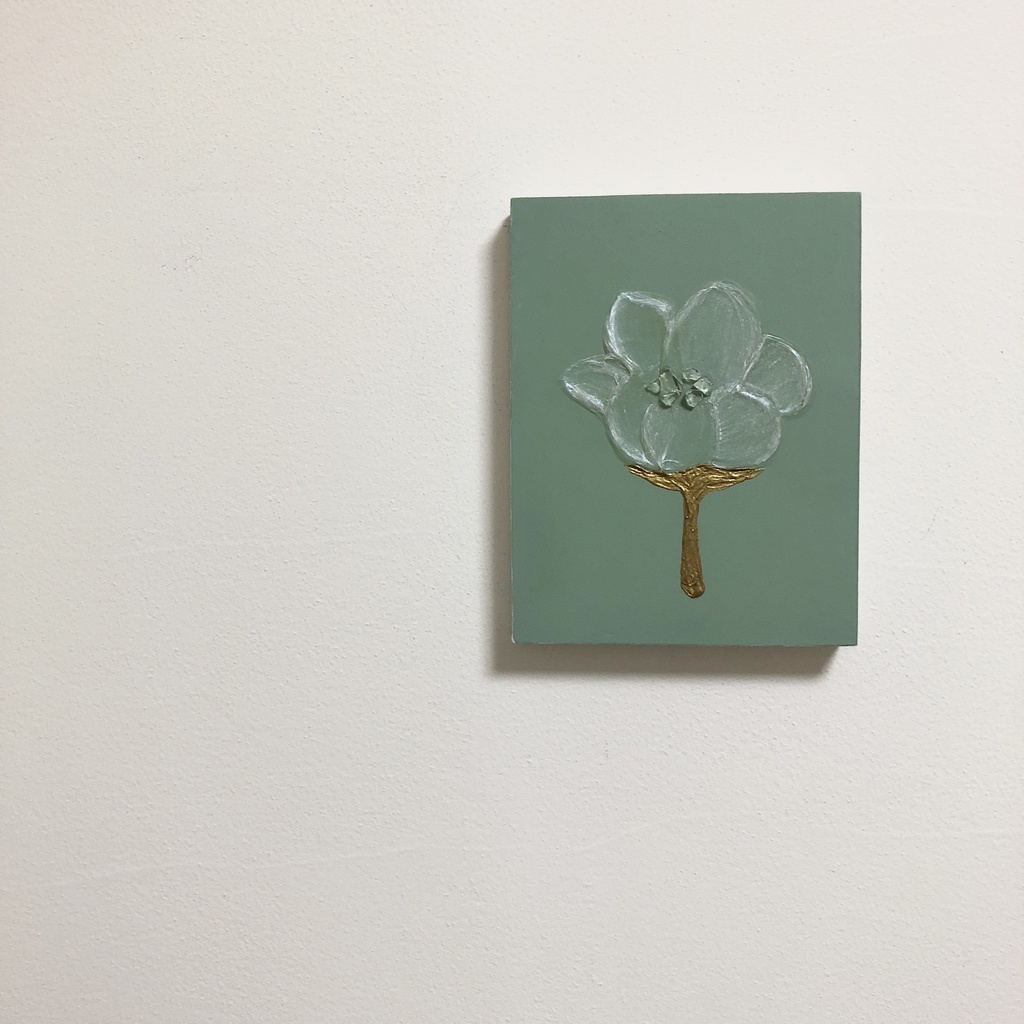 #3 インテリアパネル テクスチャーアート 原画 アクリル画 現代アート フラワー