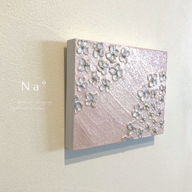 #41 インテリアパネル テクスチャーアート 原画 アクリル画 現代アート【花溜まり】