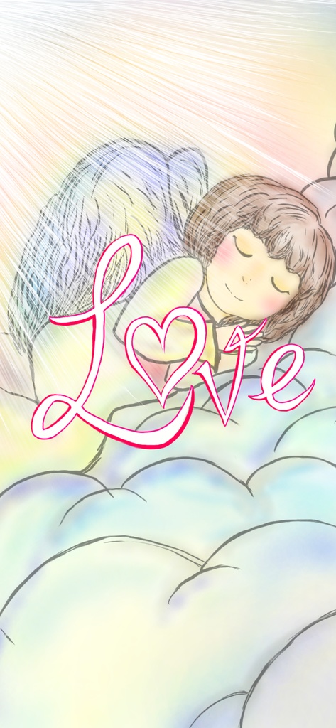 love -安らぎの時　スマホ待受デジタルアート