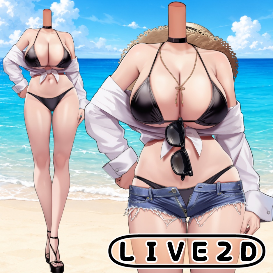 『LIVE2D VTuber 向け』 Summer Beach Outfit / サマービーチコーデ
