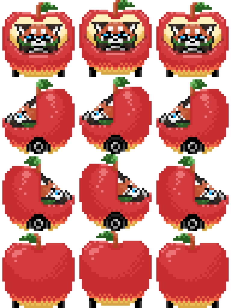 【pictSQUARE用アバター】マギーくんinりんごカー