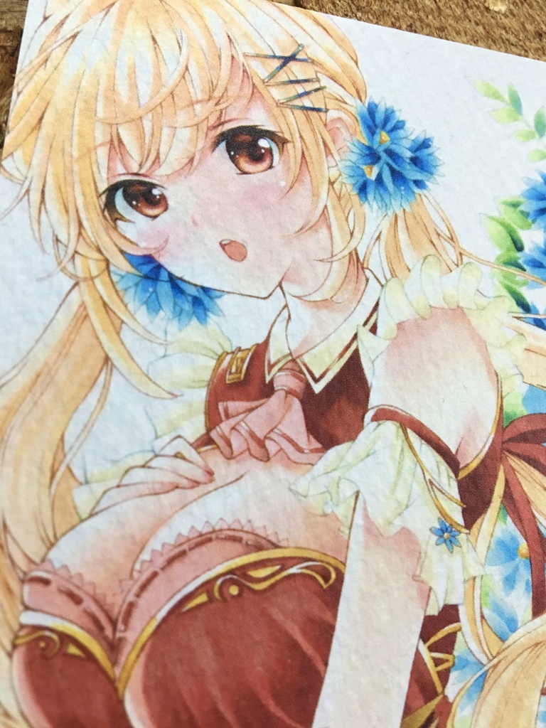 普通郵便発送【印刷】手描きオリジナルイラスト*印刷ポストカードサイズ2枚セット