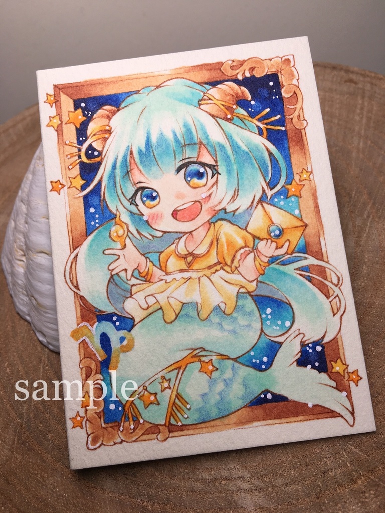 さらに値下げ！ 1 手描きイラスト オリジナル キャラ 星座 女の子 12枚