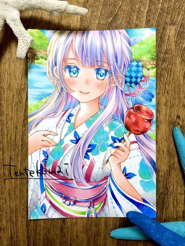 【原画】『涼』*ポストカード*コピック創作*オリジナル*同人*アナログ絵