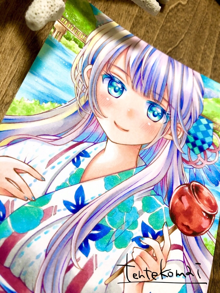 【原画】『涼』*ポストカード*コピック創作*オリジナル*同人*アナログ絵