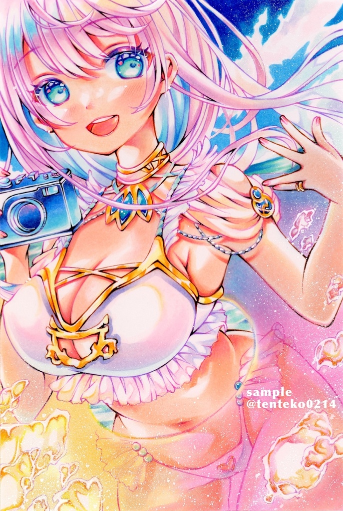 【原画】『Arabic summer』＊ポストカード＊コピック創作＊オリジナル＊同人＊アナログ絵