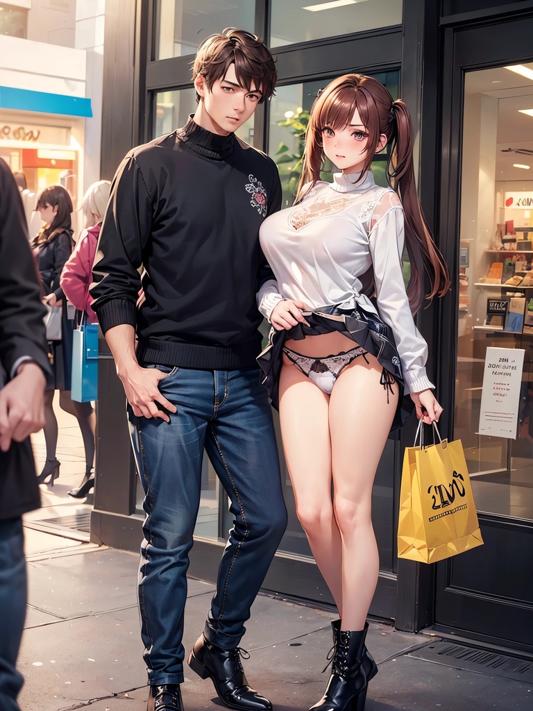 僕はどこでも誰にでもパンツを見せてもらえる権利を手に入れた Vol.7 ショッピングカップル編