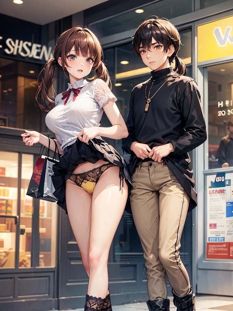 僕はどこでも誰にでもパンツを見せてもらえる権利を手に入れた Vol.7 ショッピングカップル編