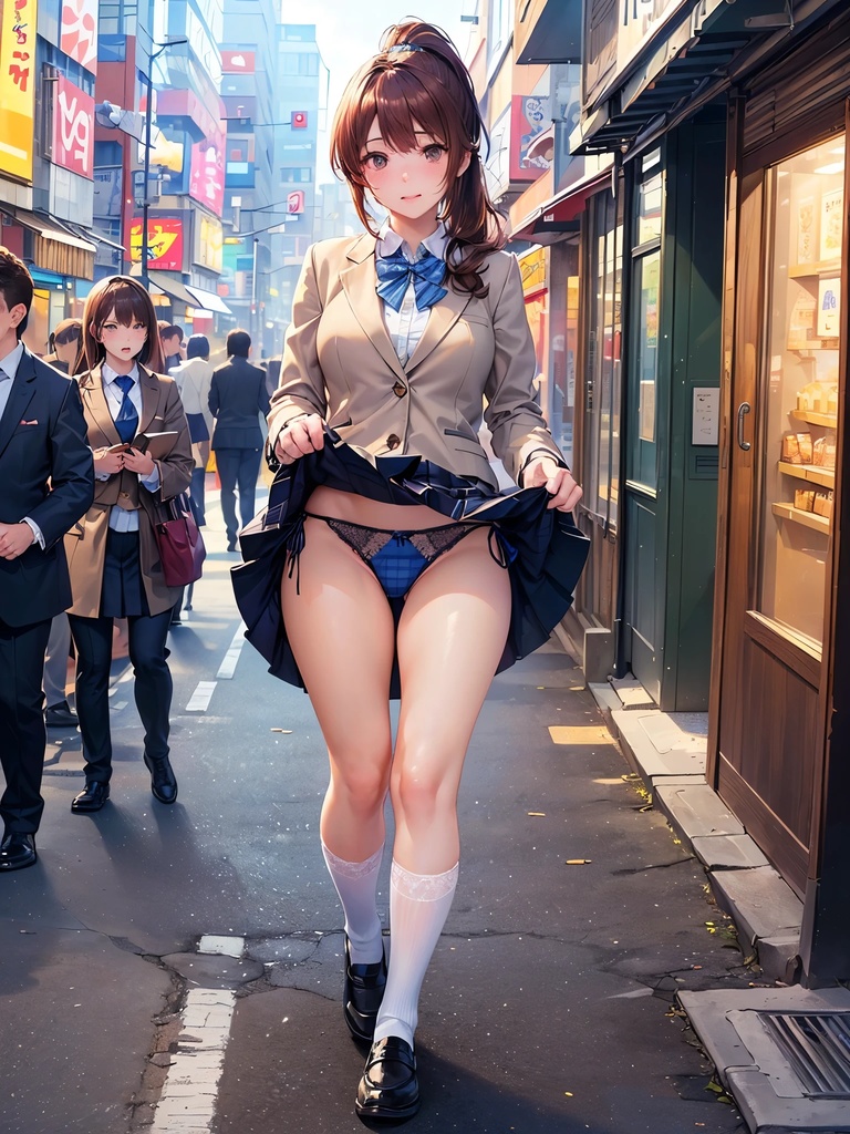 僕はどこでも誰にでもパンツを見せてもらえる権利を手に入れた Vol.12 集団女子高生 & ブレザー制服