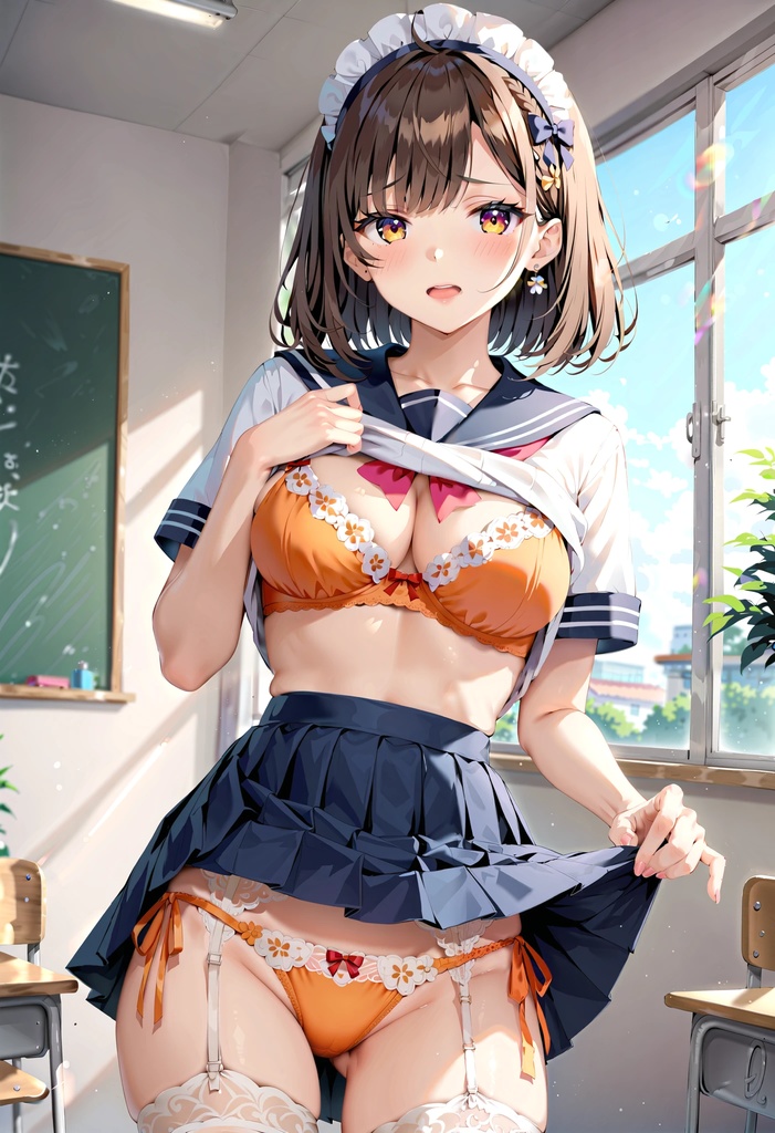 学園祭のセーラーメイド喫茶 Vol.1 パンツ見せサービス