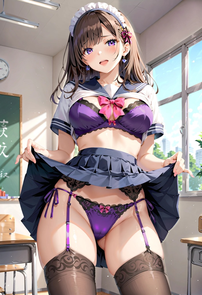 学園祭のセーラーメイド喫茶 Vol.1 パンツ見せサービス