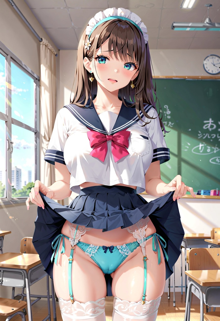 学園祭のセーラーメイド喫茶 Vol.1 パンツ見せサービス