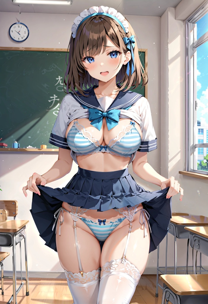 学園祭のセーラーメイド喫茶 Vol.1 パンツ見せサービス