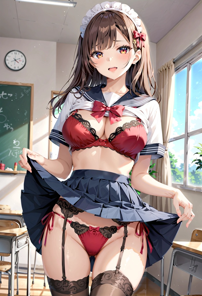 学園祭のセーラーメイド喫茶 Vol.1 パンツ見せサービス