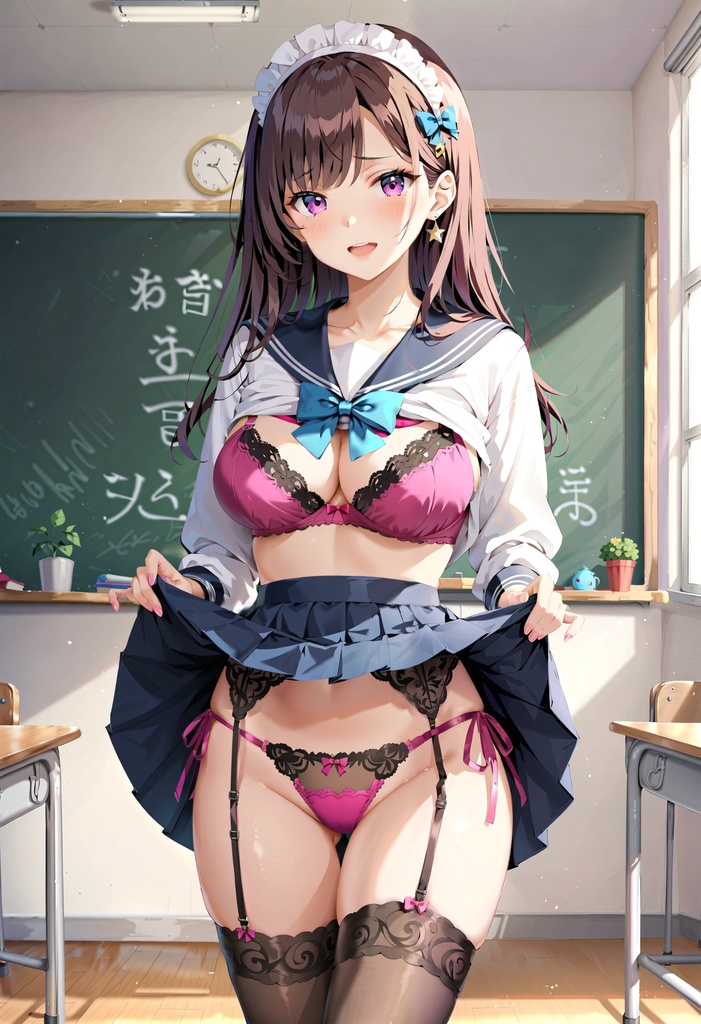 学園祭のセーラーメイド喫茶 Vol.1 パンツ見せサービス