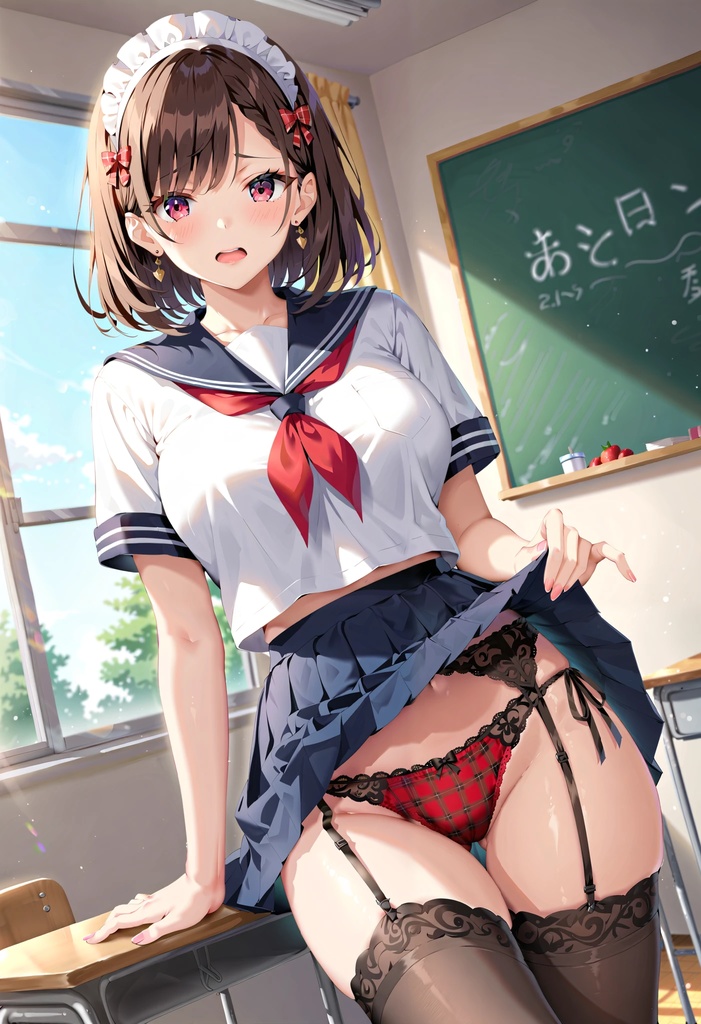 学園祭のセーラーメイド喫茶 Vol.1 パンツ見せサービス