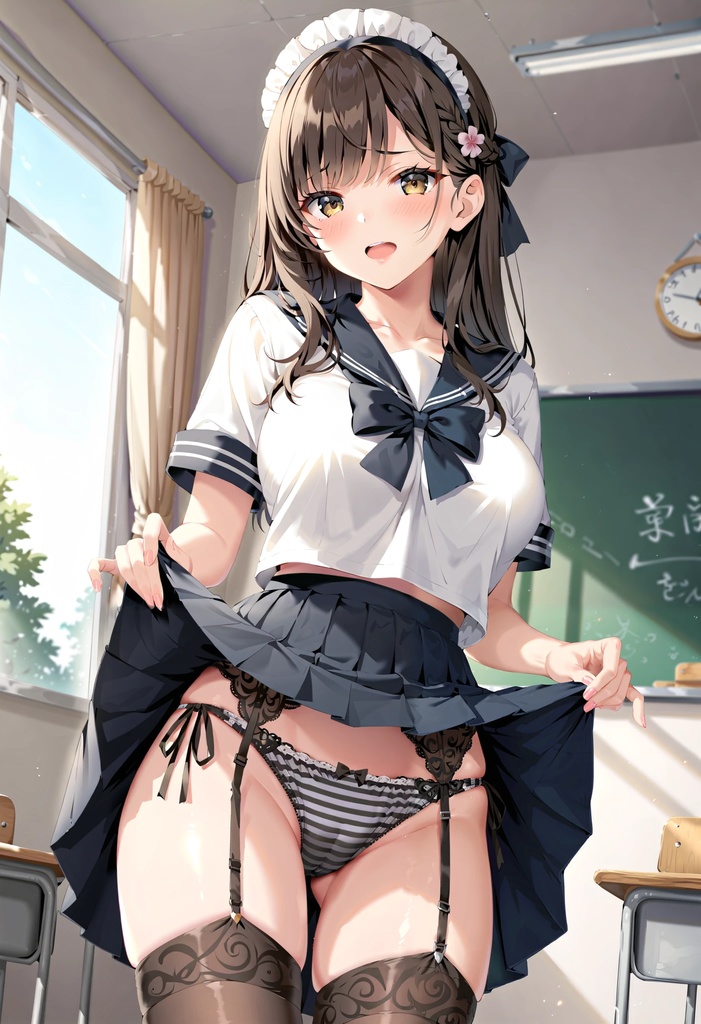 学園祭のセーラーメイド喫茶 Vol.1 パンツ見せサービス