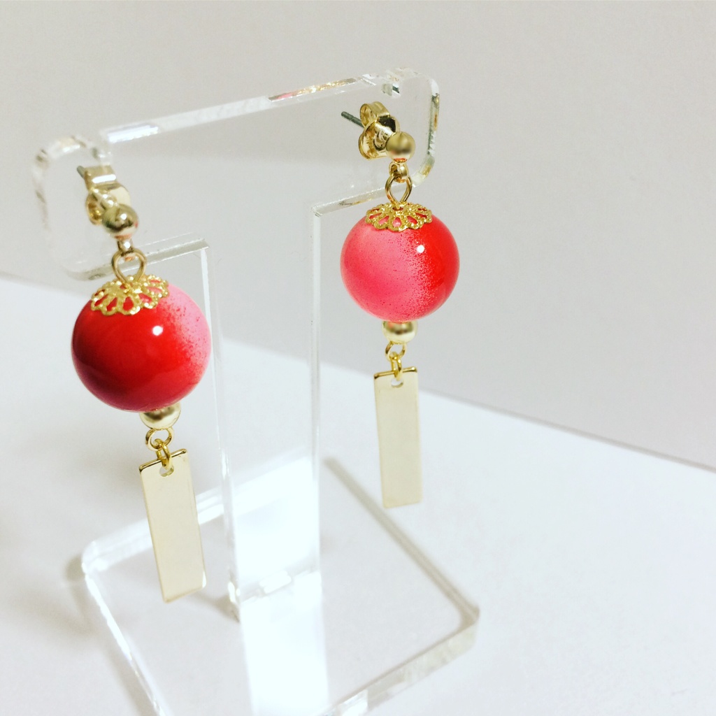 むつごカラーの風鈴アクセサリー