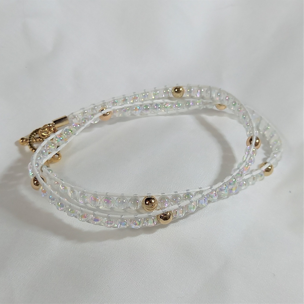 クリアダブルベルトブレスレット