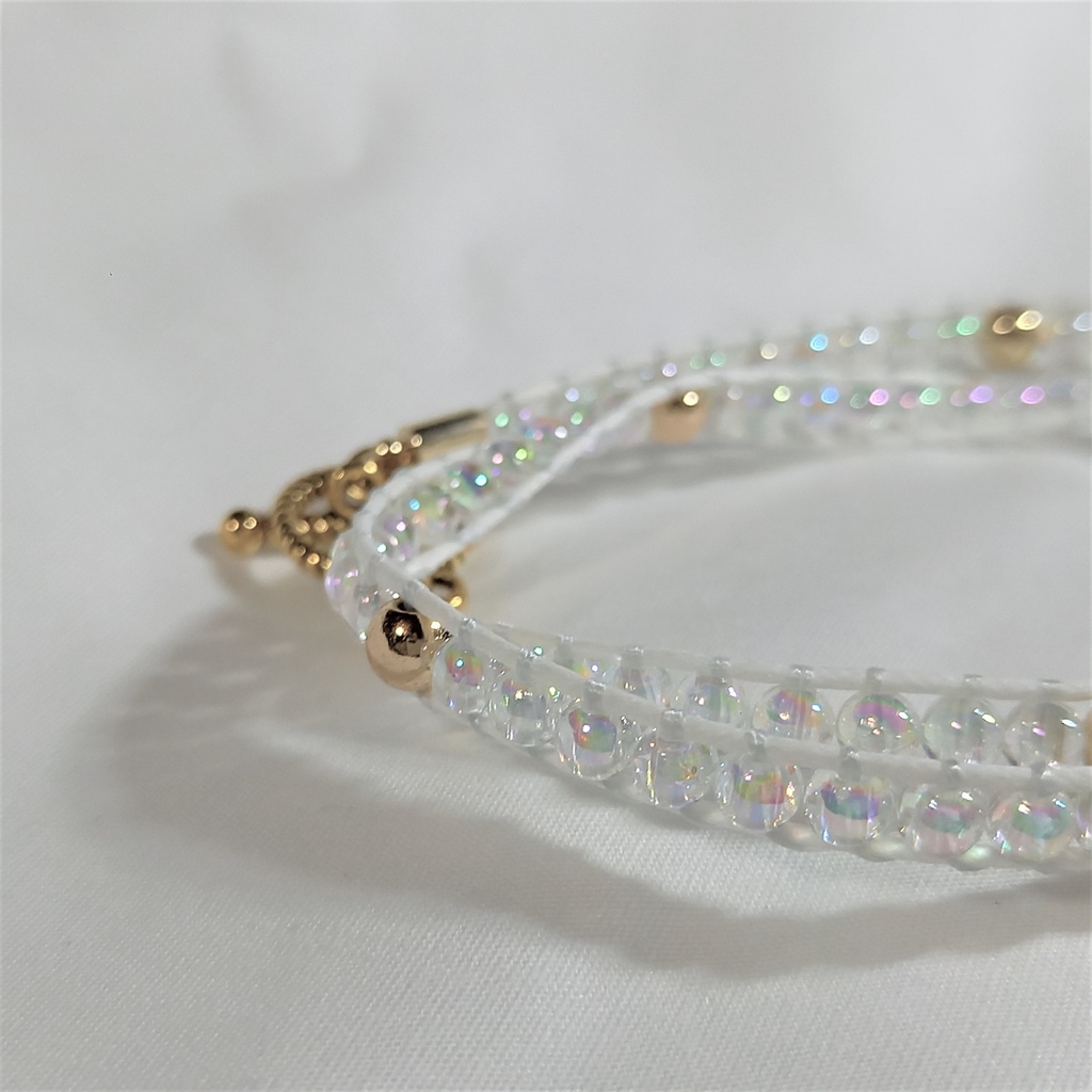 クリアダブルベルトブレスレット