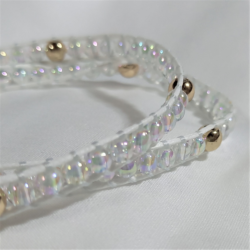 クリアダブルベルトブレスレット