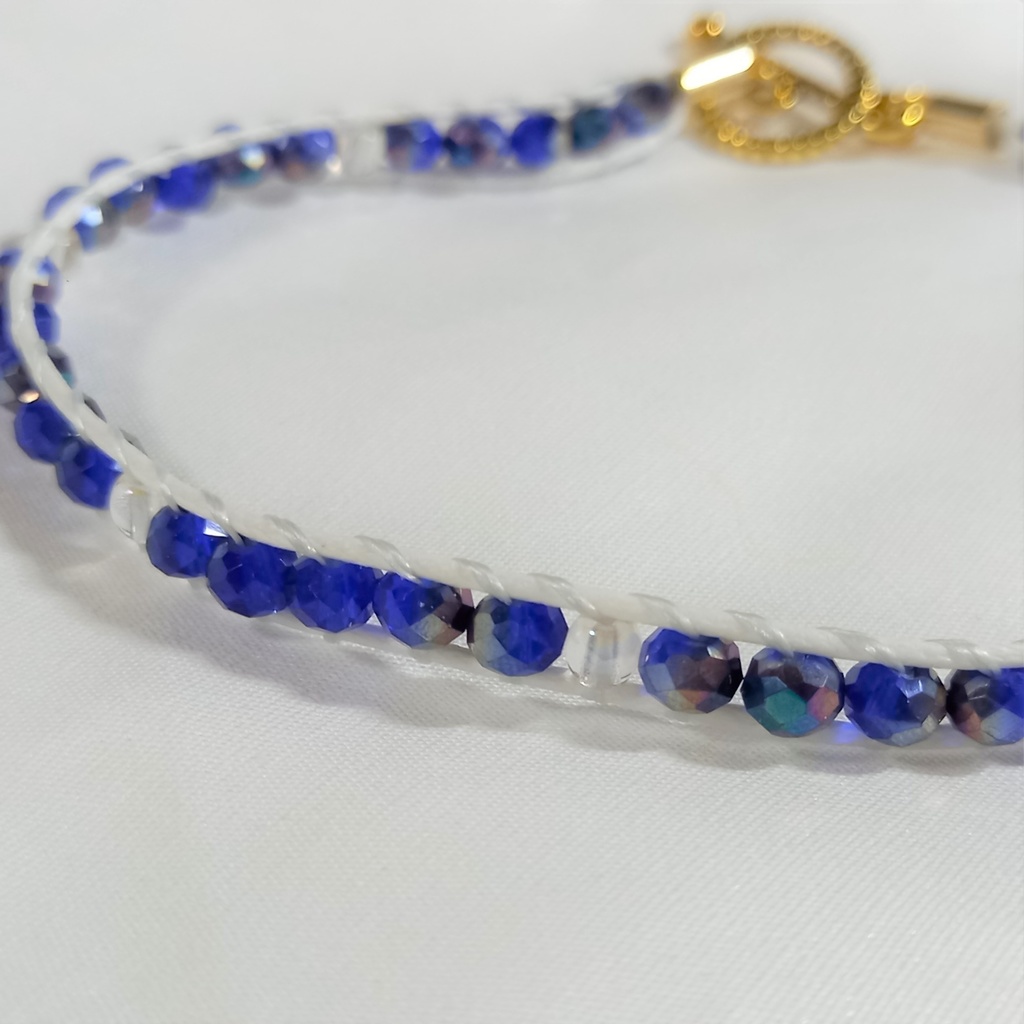 ブルー×ホワイトベルトブレスレット