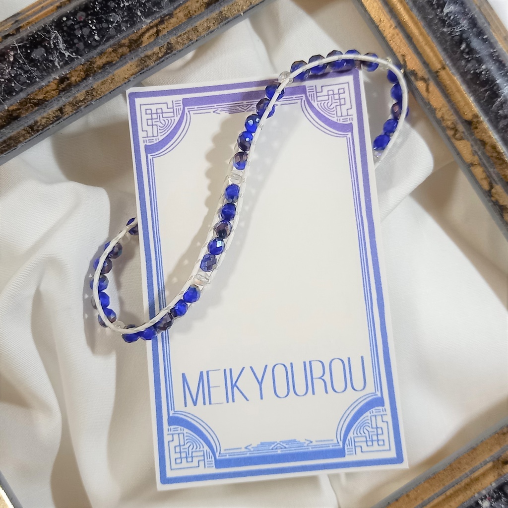 ブルー×ホワイトベルトブレスレット