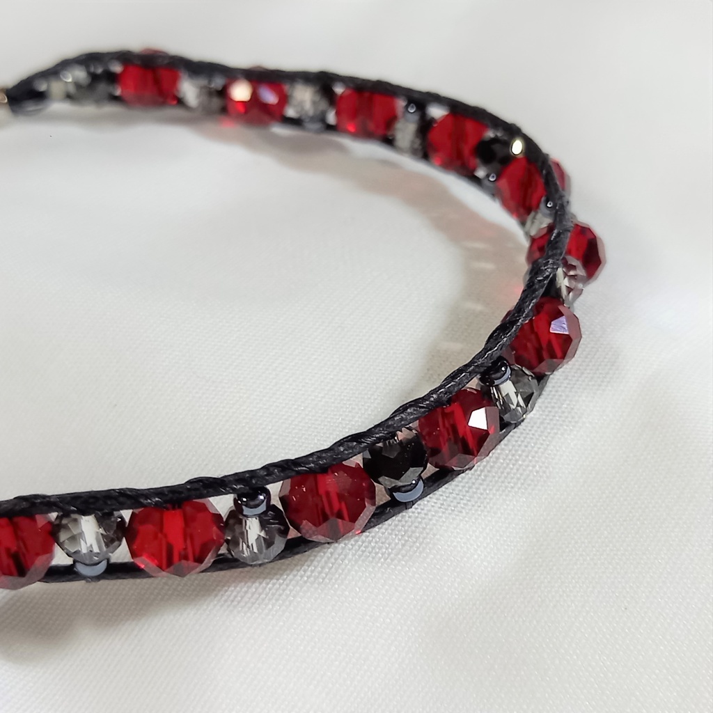 ワインカラーベルトブレスレット