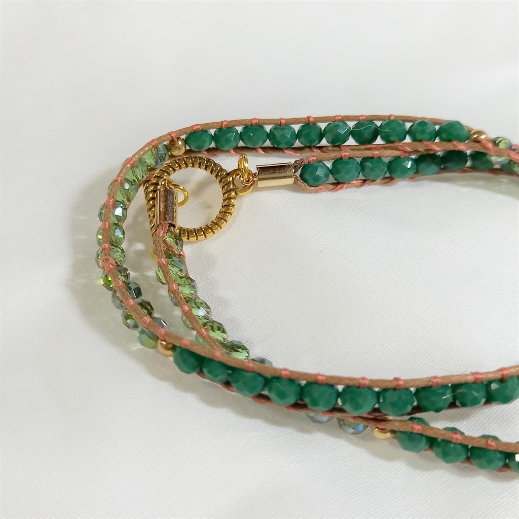 グリーンダブルベルトブレスレット