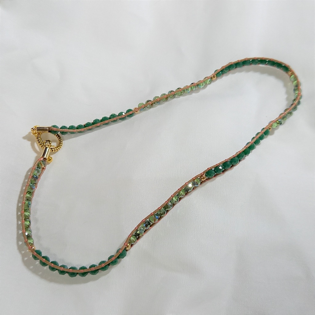 グリーンダブルベルトブレスレット