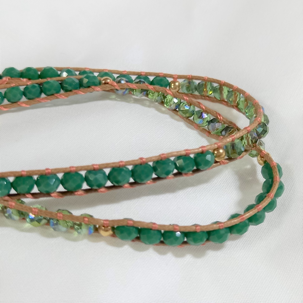 グリーンダブルベルトブレスレット