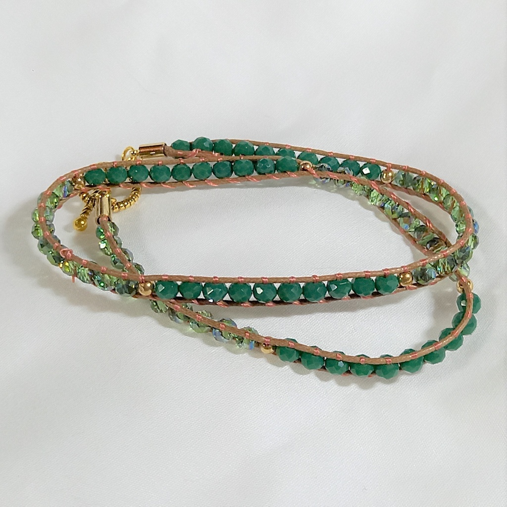 グリーンダブルベルトブレスレット