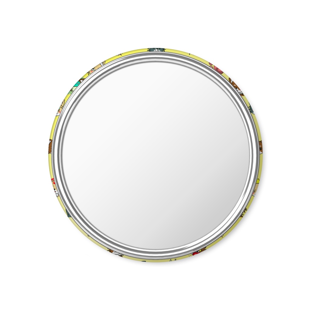 荒ぶるチワワ - 缶ミラー - 黄色