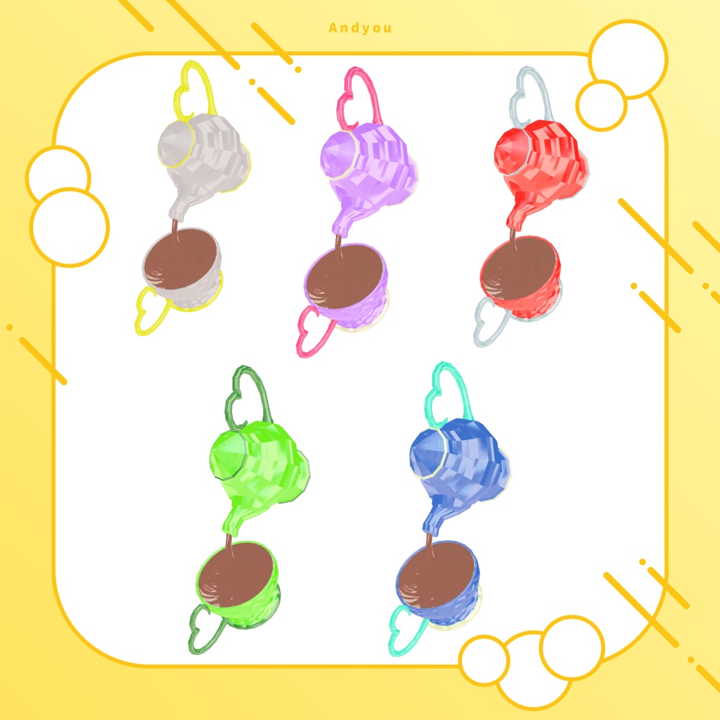 ティーポットイヤリング