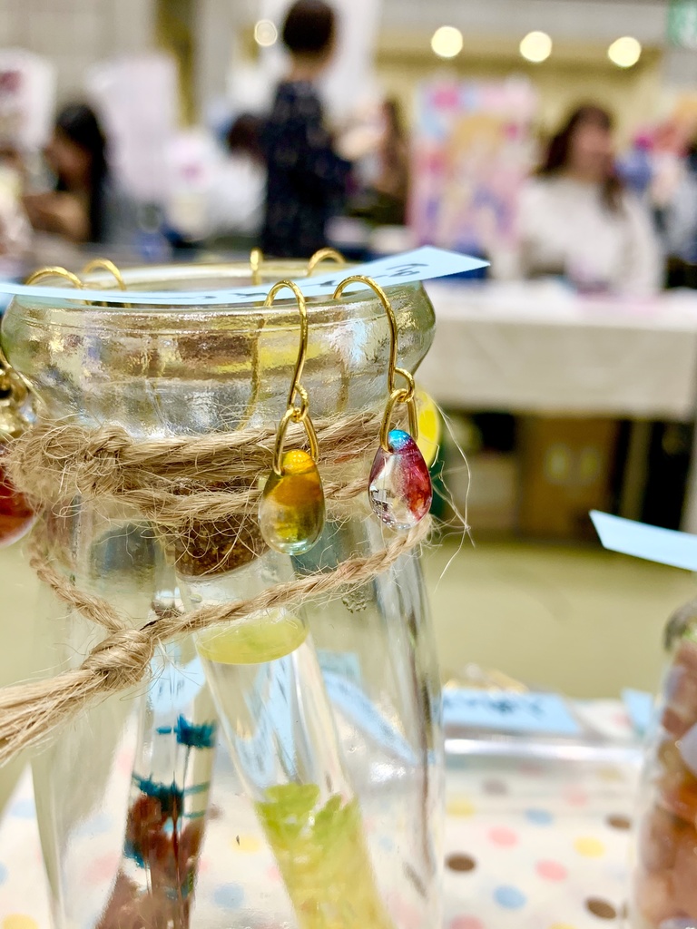 一二三と独歩のチェコビーズピアス