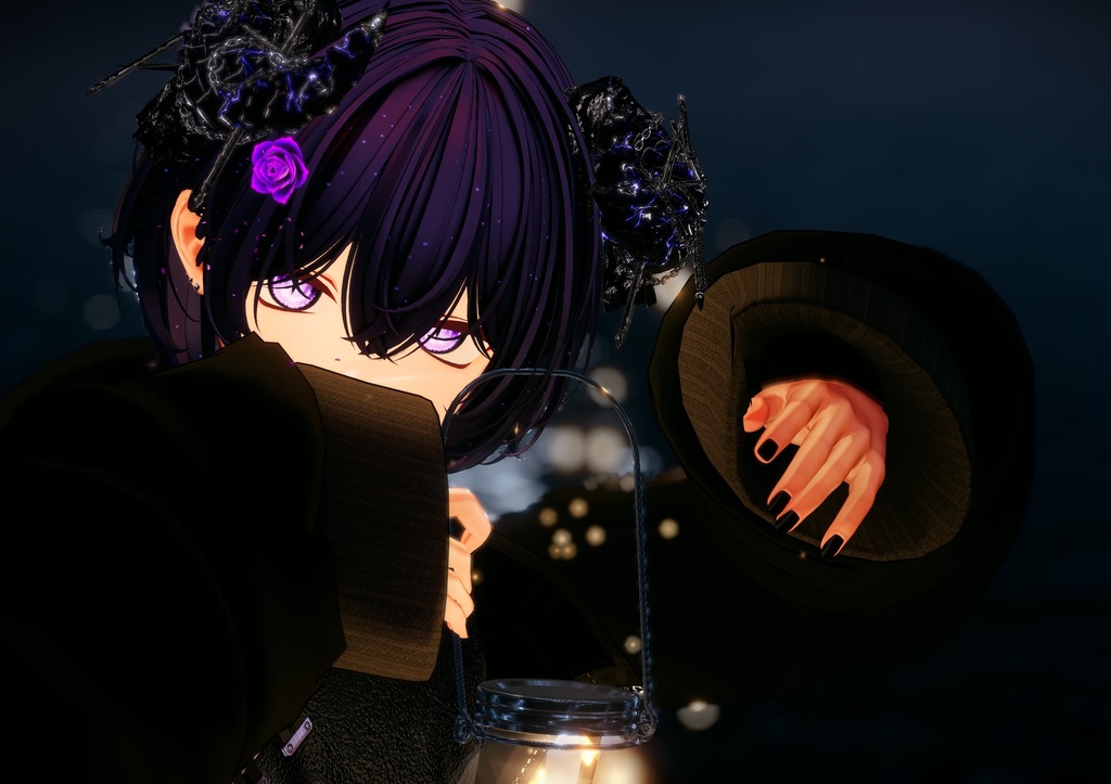 【15アバター対応:アイテクスチャ】Night Snow - カラーバリエーション9種